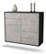 Dekati Sideboard Little Rock hängend (92x77x35cm) Korpus anthrazit matt - Front Beton Optik - Push to Open