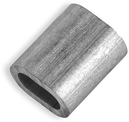 HEAVYTOOL Pressklemmen 3mm Aluminium für Drahtseil 3mm (20 Stück) nach DIN EN 13411-3 (DIN 3093) Presshülsen Alu Klemme Stahlseil Draht Seilverbinder Pressklemme