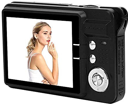 Fotocamera digitale Scheda zoom 8x Fotocamera digitale 18 Mp Display LCD da 2,7 pollici Supporto massimo Scheda di memoria da 32 gb Microfono incorporato Fotocamera selfie per ragazzi e ragazze(nero)