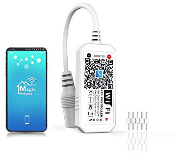 Arotelicht RGBW LED Controller Wifi für LED Streifen/Strip RGBW 5 PIN Band, 2.4Ghz ONLY, Dimmer/Fernbedienung Arbeiten Controller mit Android und IOS System 16 Millionen Farben, DIY