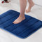 MIULEE Badematte Memoryschaum Badezimmerteppich Wasserabsorbierend Badteppich Memory Foam Duschvorleger Badvorleger rutschfest Waschbar für Badezimmer 40x60cm Dunkelblau