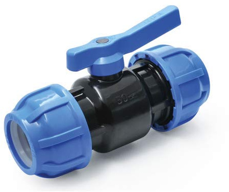 PP-Fitting Verschraubung für PE-Rohr Klemmverbinder Trinkwasser Winkel (Kugelhahn, 20)