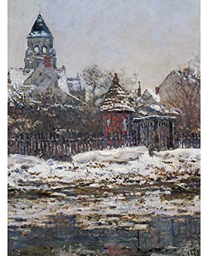 ZHXXFD Peinture Numero Adultes Enfants sans Cadre - numéro d'art - L'Église De Vétheuil Claude Monet - Bricolage Peinture par Numero Paysage Loisirs Créatifs Paint by Numbers Kits(A71)