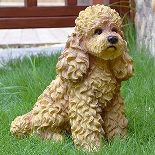 Pudel Kunst Skulptur Simulierte Tier Hund Figuren Mini Resin Craft Home Dekoration Handwerk Sammlung Modern Kreativ Tier Harz Statue