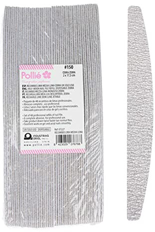 PACK 48 RECAMBIOS LIMA MEDIA LUNA 150 ZEBRA