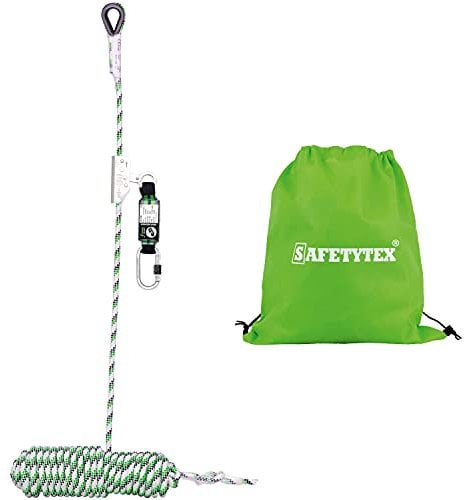 Safetytex Mitlaufende Absturzsicherung 20 m - EN 353-2 - Seil Ø 12 mm - 15 kN - Fallschutz - Selbstsicherungsgerät - Höhensicherung