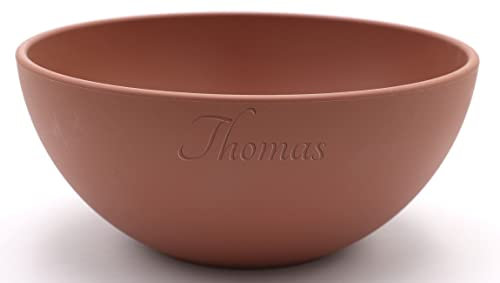 Magu Bol à muesli personnalisé avec Gravure 16 cm avec nom personnalisé Biopolymère | Nid de Pâques en Plastique Bio 100% sans pétrole – Bol à céréales 138062 Terra