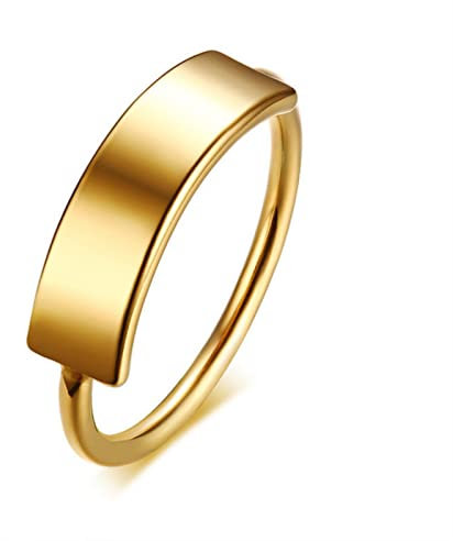 TOXI Siegelring für Frauen, Goldfarbe, Titanstahl, Fingerband, elegant, schick, Partyschmuck, einzigartiges Geschenk