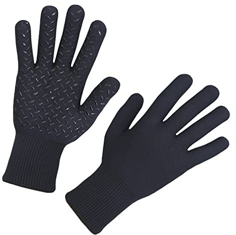 AovYoo Winter warme Touchscreen Handschuhe gestrickt Silikon rutschfest Männer und Frauen Reiten Laufen Outdoor Sport Handschuhe (Schwarz(M))