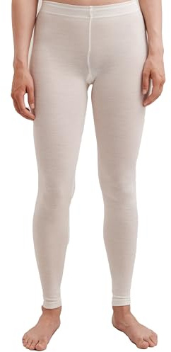 Dilling Damen Merino Seide Leggings glatt aus 70% Merinowolle 30% Seide Slim Fit Base Layer atmungsaktiv