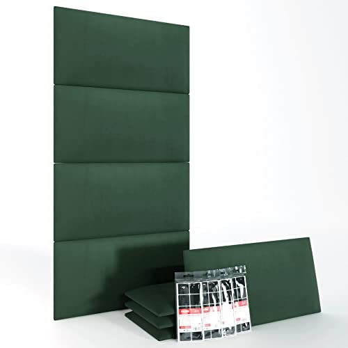 Mollis Panneau Mural 30x60cm Set de 8 Tête de Lit, Salon, Mur Décoratif, Décoration Moderne 3D Rembourrée pour Chambre à Coucher, Revêtement Mural Absorbant Le Son, Coussin Mural Acoustique