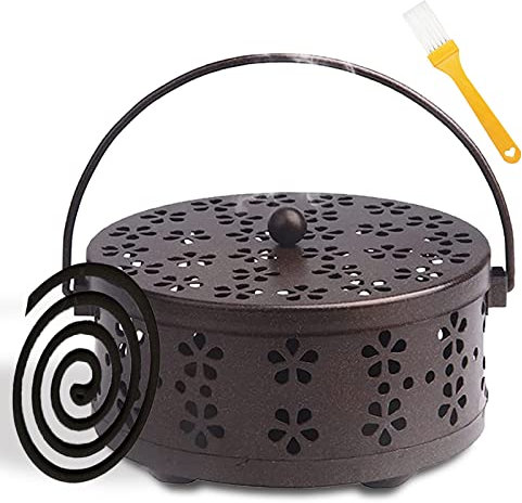 Support de Bobine de Moustique, Support de Bobine D'encens, Support Spirale Anti Moustique Portable, Métalliqu, Support Spirale Anti Moustique pour Salon, Chambre à Coucher, Extérieur