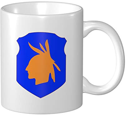 803 Coffee Mug 98Th Infantry Division Shoulder Sleeve Insignia Ceramic Cups Personalised Mug Cup with Handle Porcelain Mug, for Birthday, Women, Coffee, 330Ml