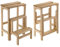 Mottiwood Taburete escalera con solapa, 3 peldaños, plegable, antideslizante, ahorra espacio, madera de haya, dimensiones: 37 x 42,5 x 58 cm (A2782)