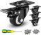 Möbelrollen Schwerlast, 4er Set 50mm Schwerlastrollen Lenkrollen, Tragkraft 300KG, Sicherheit Dual Locking und No Noise Polyurethan (PU) Räder, 360° Drehplatte Rollen mit Schrauben und Schraubendreher