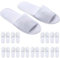 Sharharge Lot de 20 paires de chaussons de spa jetables à bout ouvert, antidérapants, pour la maison, l'hôtel, les voyages et les invités de fête (Blanc), Blanc 20 paires, Medium