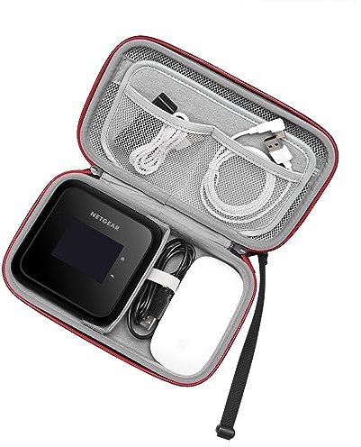 RLSOCO Carrying Case for NETGEAR Nighthawk M1 / M2 / M6 Pro / M5 / M6 WiFi Mobile Hotspot Router MR1100/ MR2100/MR6450/MR5200/MR6150- Fits Nighthawk Mobile Router, Charger, Charging Cable (Black)