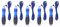 Kugelschreiber mit Breitem Körper, 5 Stück, Große Dicke Kugelschreiber, Fette Schwere Stifte, Große Stifte mit Breitem Griff, für Parkinson Arthritis (Blau)