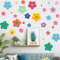 Arawat Wandtattoo Blumen Wandaufkleber 9 St. Wandtattoo für Schlafzimmer Wohnzimmer Badezimmer Küche Florale Wandtattoo Kunstdekoration für Wände Boho Dekorative Wandtattoo