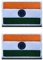 2 Pcs India Indian Flag Patch Hook and Loop Embroidered National Applique Emblem Patch for Team Work Clothes Football Jersey Backpack Caps Travel Biker Tactical Military
