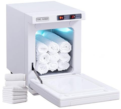 Kleiner Handtuchwärmer-Schrank, Professionelle Heiße Handtuchwärmer, Doppelschalter, Multifunktional, 5 l, für Spa, Haar, Schönheitssalon, Friseurausrüstung, Scheren-Gesundheitsdampfer