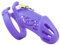 Kutocesy Peniskäfig Silikon Set mit 5 Penisring Male Bdsm Small Sissy Atmungsaktiv Cock cage Bondage Fetisch Keuschheitsgürtel Sex Spielzeug für die Männer Paare (L,Purple)