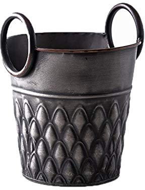 MOOWI Ice Bucket Retro Wrought Iron Restaurant Bar Champagne Bucket Drink Ice Bucket Living Room Desktop Storage Bucket Home Kitchen Ice Bucket Keeps Ice Cold & Dry