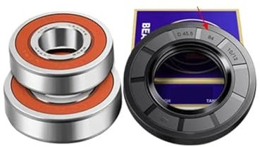 ALturn Kompatibel for Samsung, Trommelwaschmaschine, Wasserdichtung (45,5 x 84 x 10/12), + Lager, 2 Stück (6206, 6207), Öldichtung, Dichtungsring-Teile
