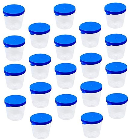 SOLUSTRE 100 Pezzi Becher Coppetta Per Campioni Di Urina Tazza Sigillata Per Urina Tazza Per Campioni Di Urina Coppetta Per Test Di Gravidanza Tazze Campione Plastica Resistente Agli Acidi