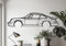 Generic Metall Wandbild, Porsche 964 Wanddeko, Auto Silhouette, 49 cm (19)