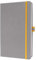 SIGEL LS101 Notizbuch A5 liniert hellgrau, gelb, Hardcover, 176 Seiten, vegan, aus nachhaltigem Papier, Linescape