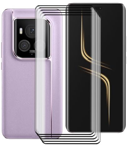 KJYFOANI Verre Trempé pour Honor Magic6 Ultimate (6.8), [5 Pièces] Film Protection Ecran en Verre trempé, HD Anti Rayures, sans Bulles, pour Honor Magic6 Ultimate Vitre Protection.