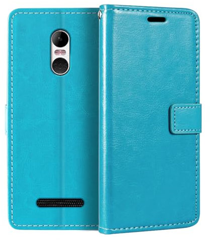 Shantime Brondi Amico Smartphone 4G Custodia, Premium PU Pelle Flip Case Cover Magnetica con Porta Carte e Cavalletto per Brondi Amico Smartphone 4G (5 pollici), Azzurro Cielo