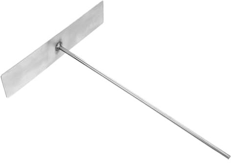 YARNOW Rastrillo para Cenizas de Parrilla de Carbón Herramienta de Limpieza para Pala para Cenizas de Horno y Parrilla Mango Resistente al Adecuado para Barbacoa Fogata Estufa de Leña y Patio