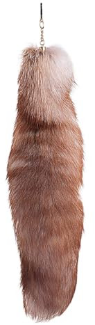 Schlüsselring Mit Tierschwanz – Zotteliger Kunstpelzschwanz, Realistischer Fuchsschwanz | Weicher Schlüsselanhänger Mit Kunsttierschwanz | Partykostüm, Pelzige Schwänze | Für Handtasche, Rucksack