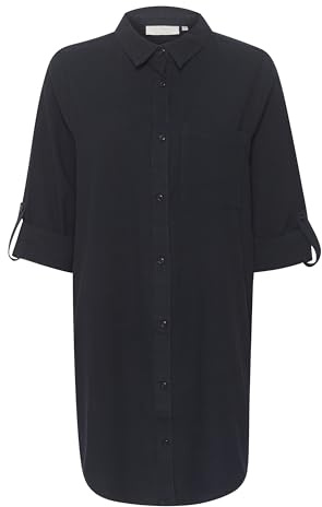 KAFFE Damen Langarm - Hemd KAnaya Damen Hemd Langarm Kragen Lang Casual Hemdbluse Lange Ärmel