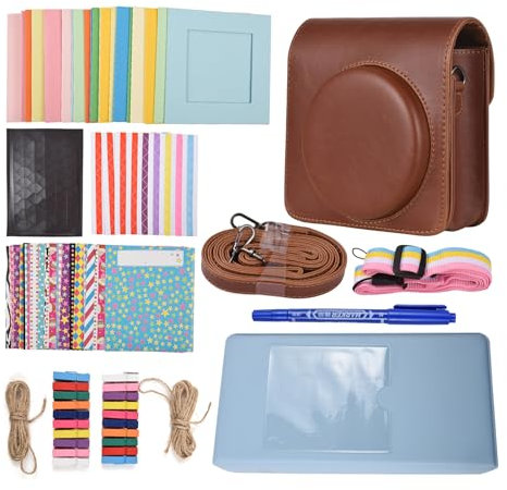 Andoer Kit de Accesorios para cámara instantánea para Fujifilm Square SQ40/SQ1 con Bolsa para cámara/Correa para cámara/álbum de Fotos/Clips de Fotos/Marco de Fotos/Pegatinas/bolígrafo y más
