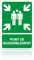 Point de Rassemblement Panneau de Sécurité en Aluminium Métal Réfléchissant 20x30cm imperméable à l'eau protection UV avec trous pré-percés