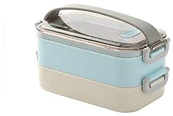 Lunc boxes Bento Lunc Box, Portable Leakproof Lunc Containers, 304Stainless Steel Plate And Food Grade PP Material, Double-layer Large-capacity Students Lunc Box,Bento-Styled Lunc