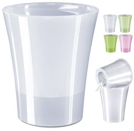 Happy Plants Orchideentopf D 14,7 cm Blumenkübel mit integriertem Wasserstandsanzeiger, selbstbewässernder Blumentopf mit Docht, Selbstbewässerungssystem für Orchideen - Transparent, 2 Liter