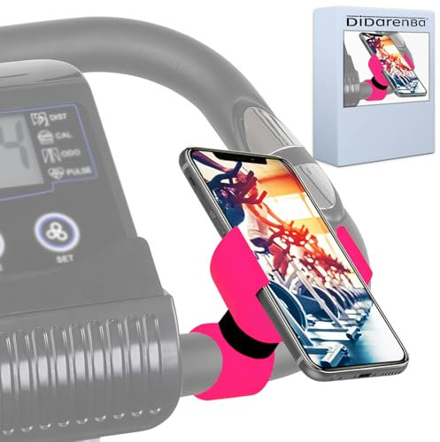 Didarenba Support Telephone Velo Appartement Home Trainer Tapis de Course Universel Convient aux Smartphones jusqu'a 7,6 Rose