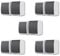 REV AquaForm SPARSET - 5x Steckdose - A/W Schalterkombi, IP44, zweipolig, Aufputz, waagrecht, grau
