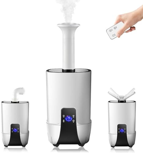 Luftbefeuchter 15L, 1500ML/H Multifunktional Luftbefeuchter 75W Automatisch Humidifier mit Gerade Düse Winkeldüse und Vierkopfdüse Luft Befeuchter für Growzelt Supermarkt Gemüsemarkt