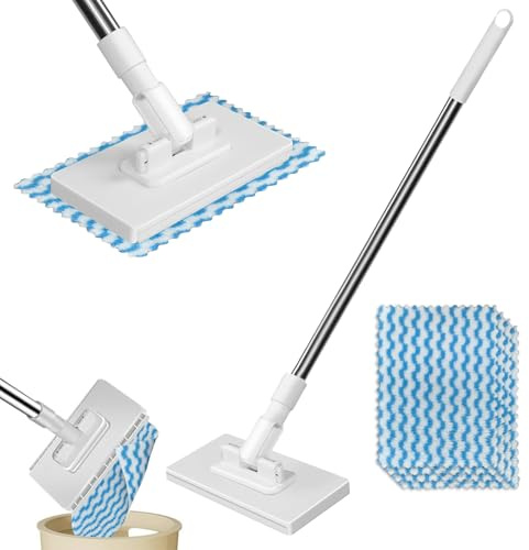 2025 nuovo mocio con sistema di bloccaggio a pressione, senza lavaggio delle mani, un pulsante per cambiare, panno automatico