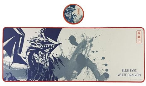 Yu-Gi-Oh! XL Desk Pad & Coaster Set – Large Gaming Mouse/keyboard Mat with Matching Coaster, Officially Licensed Anime Trading Card Game Desk Accessory, Gift for Yu-Gi-Oh! Fans & Collectors