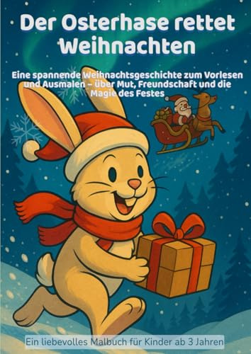 Der Osterhase rettet Weihnachten – Ein liebevolles Malbuch für Kinder ab 3 Jahren: Mit weihnachtlicher Geschichte, winterlichen Ausmalbildern und dem mutigen Osterhasen als Held