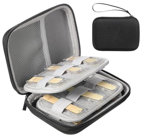 Étui Pour Anches De Saxophone Ténor,Porte-Anches Portable Grande Capacité Protection - Rangement Et Protection Pour Anches De Saxophone | Pour Musiciens Débutants Et Voyages