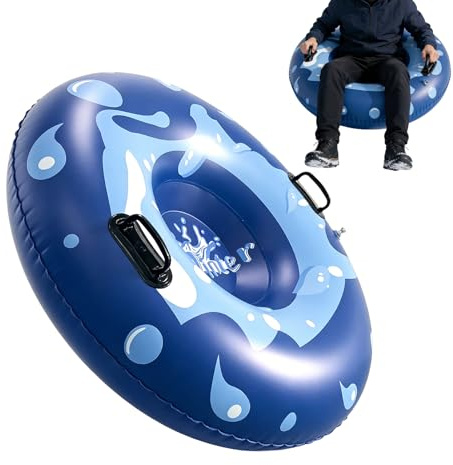 Heavy Duty Snowtube, Fast Glide Sled, Inflatable Winter Rider with Grip Handles, Outdoor Slide Equipment with Hill Racing, Snow Sports Gear, Winter Downhill tubing for Family Recreation outings