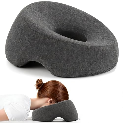 JJZENKD Massage Kopfstütze für Bett, Massagekissen mit Loch aus Memory-Schaum, Kopfstütze für Massageliege, Gesichtswiegenkissen für Spa Salon Massagebett für Spa Salon Massagebett