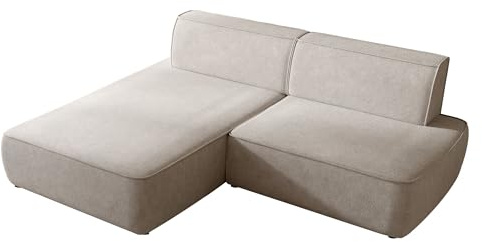 Mirjan24 Sofa mit Schlaffunktion Zuno, L-Form Schlafsofa, 3 Sitzer, Ecksofa mit Schlaffunktion und Bettkasten, Schlafcouch mit Bettkasten, Wohnzimmer Couch (Velo 623, Seite: Links)